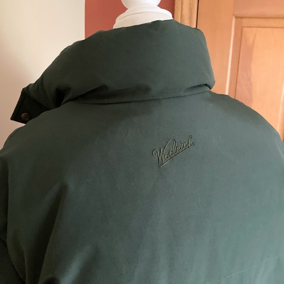 Woolrich Authentic Elm Green 550 Down Langhorn Jacket Parka Coat Men's Size L - Picture 7 of 14